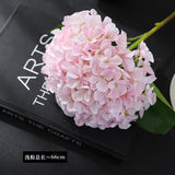 Light Pink Premium Imported Hydrangea Artificial Flower Stem – 66cm European Grade