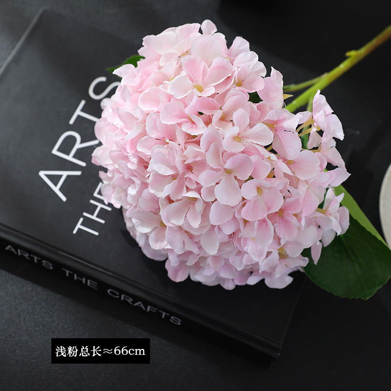Light Pink Premium Imported Hydrangea Artificial Flower Stem – 66cm European Grade