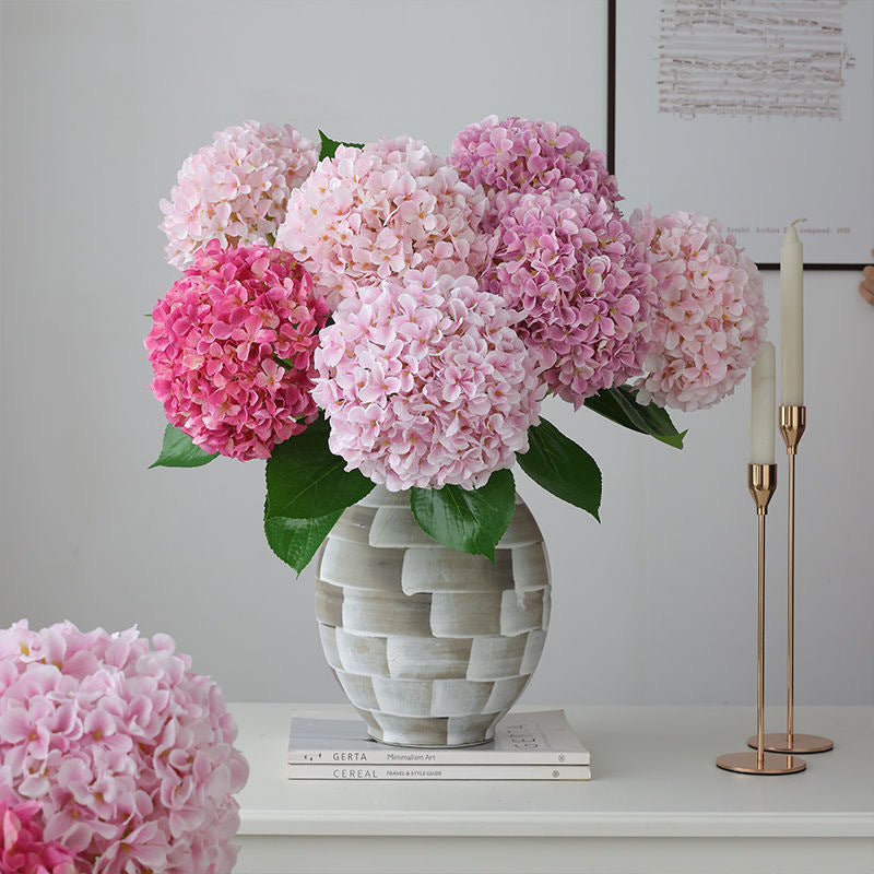 Deep Pink Premium Imported Hydrangea Artificial Flower Stem – 66cm European Grade