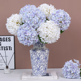 Light Blue Premium Imported Hydrangea Artificial Flower Stem – 66cm European Grade