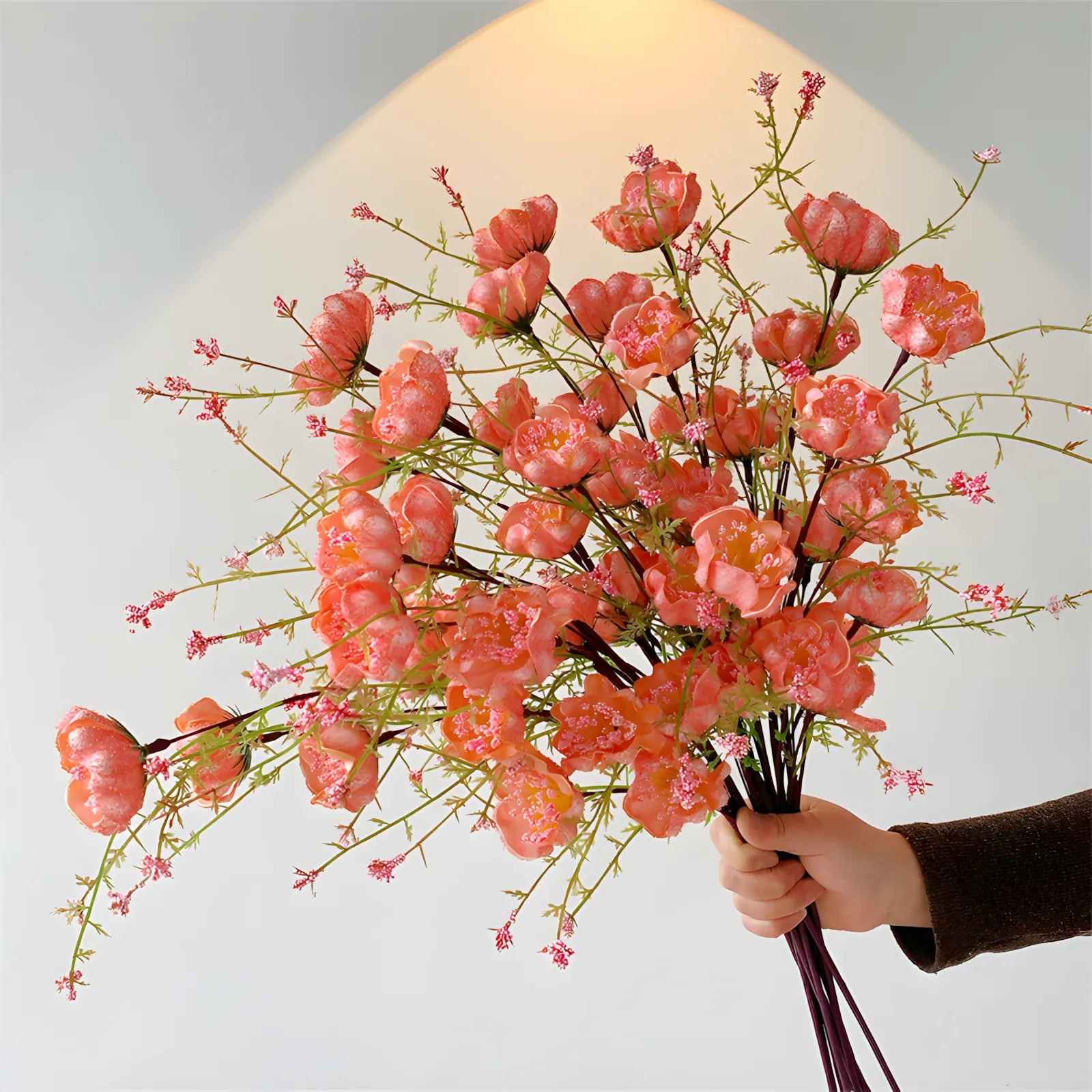 Pink Azalea Artificial Flower Stem – 63cm (25 Inch) with 5 Realistic Blooms