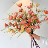 Purple Azalea Artificial Flower Stem – 63cm (25 Inch) with 5 Realistic Blooms
