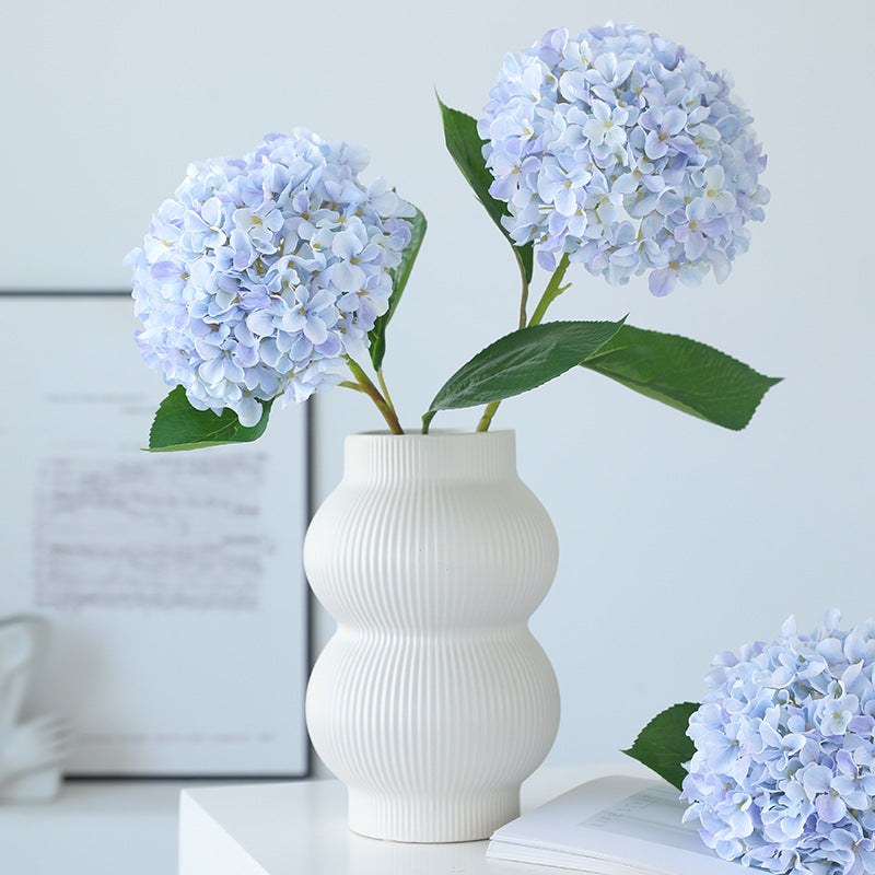Light Blue Premium Imported Hydrangea Artificial Flower Stem – 66cm European Grade