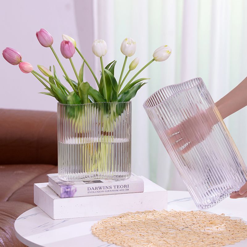 Crystal Wave Glass Vase – Premium Imported Modern Luxury Decorative Vase