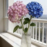 Deep Blue Premium Imported Hydrangea Artificial Flower Stem – 66cm European Grade