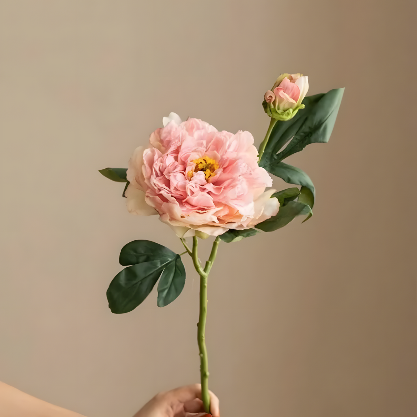 Pink Retro Peony Artificial Flower Stem – 50cm Elegant Decorative Flower
