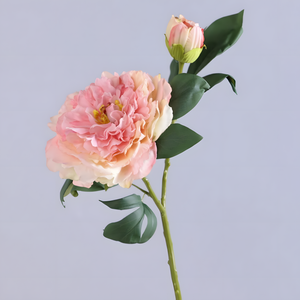 Pink Retro Peony Artificial Flower Stem – 50cm Elegant Decorative Flower