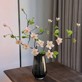 Peach Spring Branch Artificial Flower Stem – 65cm (25 Inch) with 5 Blooms