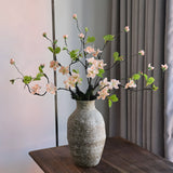 Peach Spring Branch Artificial Flower Stem – 65cm (25 Inch) with 5 Blooms
