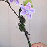 Purple Spring Branch Artificial Flower Stem – 65cm (25 Inch) with 5 Blooms