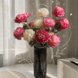 Deep Pink Nordic Rose Artificial Flower Stem – 21 Inch Triple Bloom