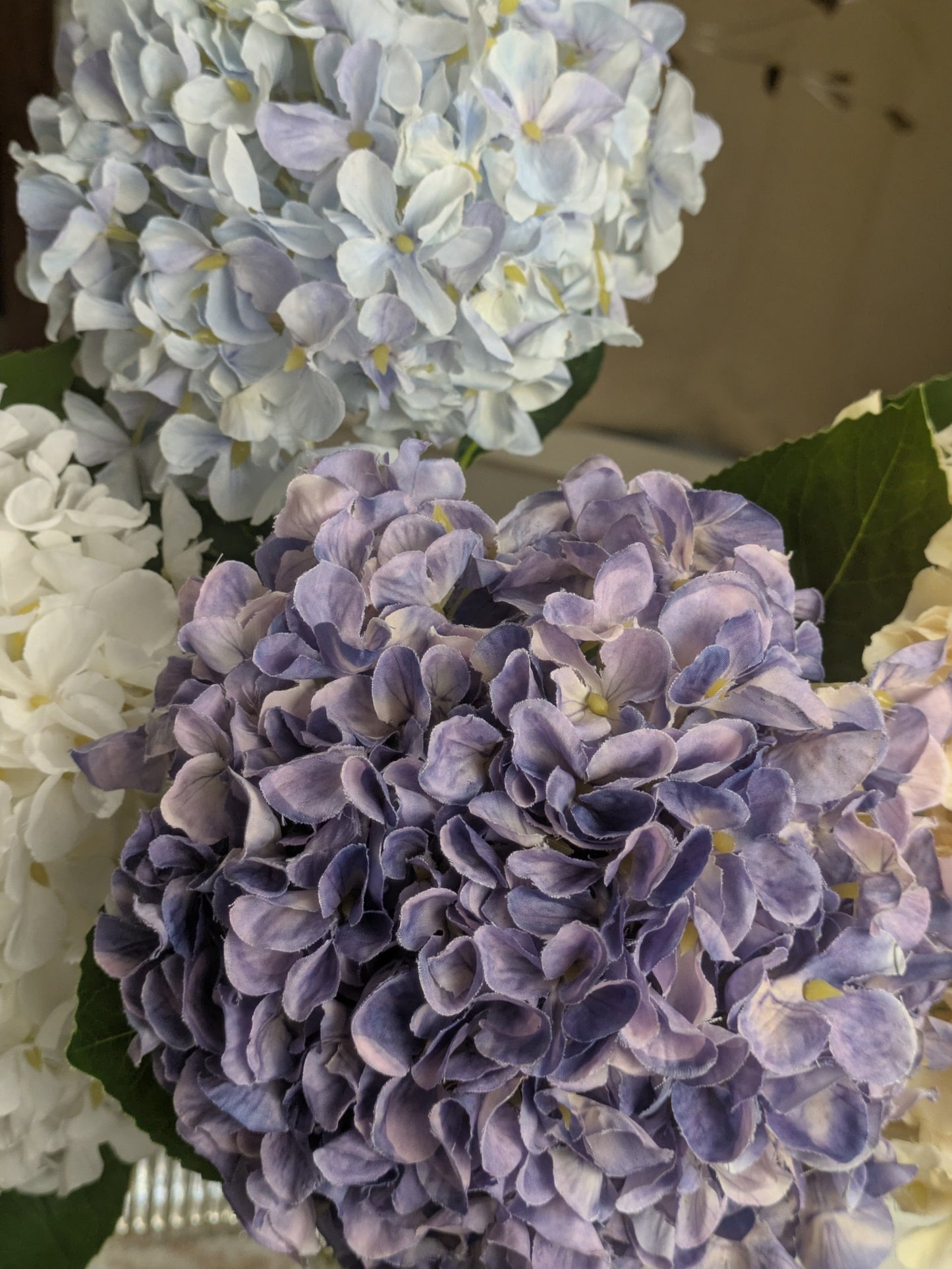Purple Premium Imported Hydrangea Artificial Flower Stem – 66cm European Grade