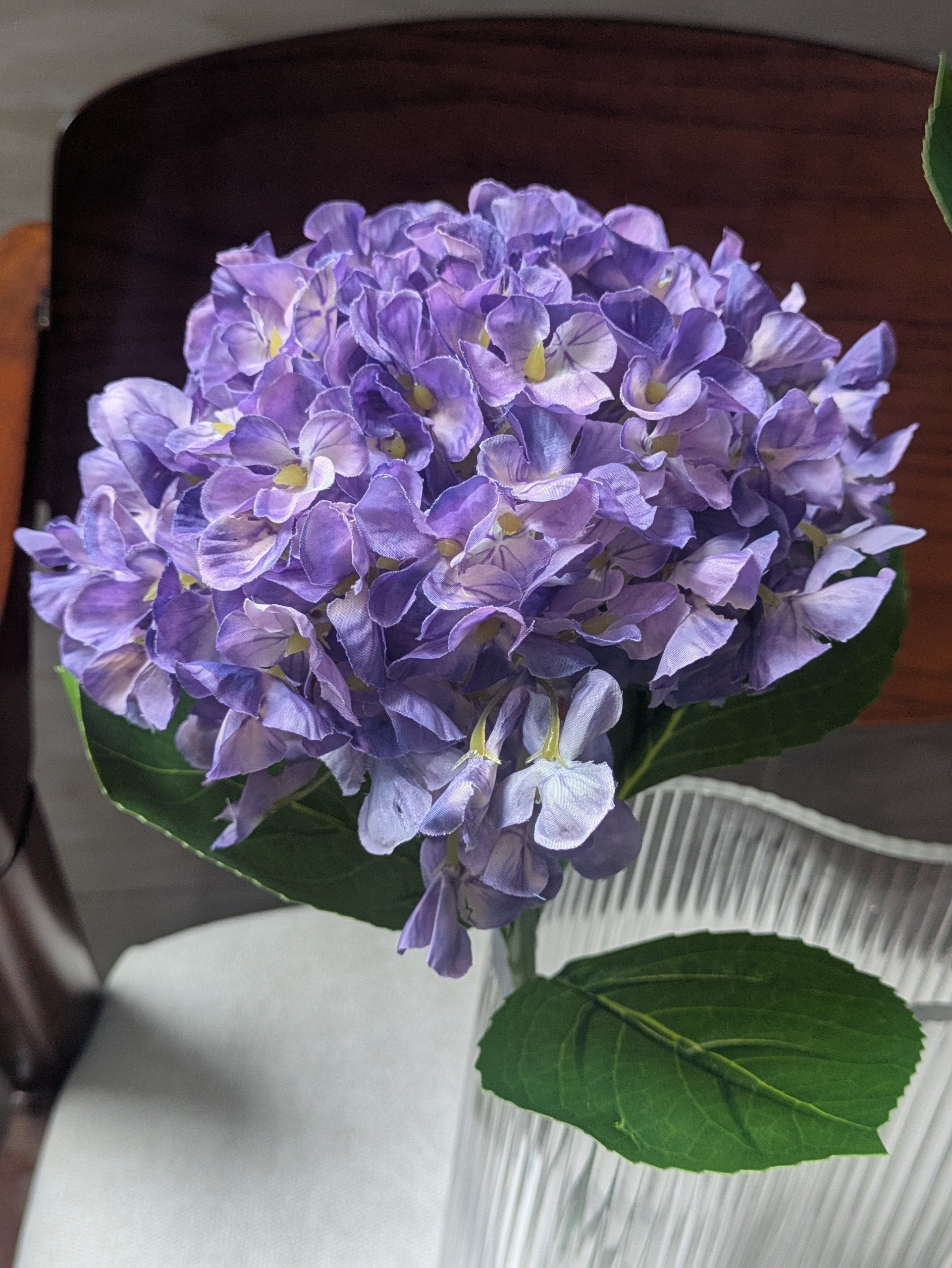 Purple Premium Imported Hydrangea Artificial Flower Stem – 66cm European Grade