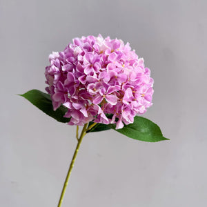 Deep Pink Premium Imported Hydrangea Artificial Flower Stem – 66cm European Grade