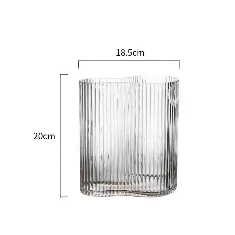 Crystal Wave Glass Vase – Premium Imported Modern Luxury Decorative Vase