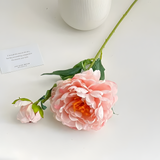 Light Pink Aurora Peony Artificial Flower Stem – 72cm Elegant Bloom with Bud