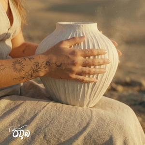 The Ishura Pot – Handcrafted Stone & Fiber Planter | Fireproof & Scratchproof