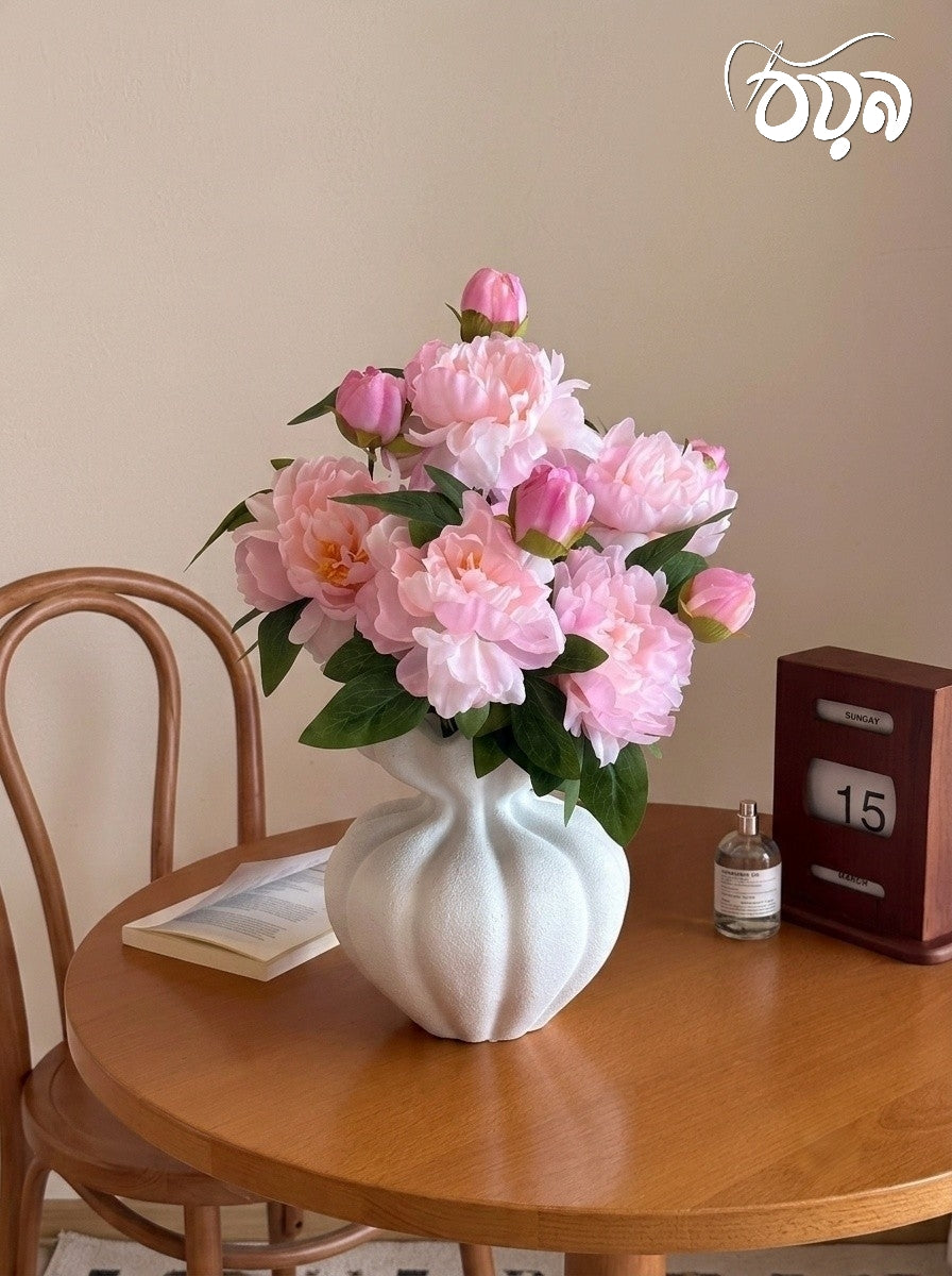 Pink Butterfly Peony Artificial Flower Stem – 65cm Elegant Decorative Flower