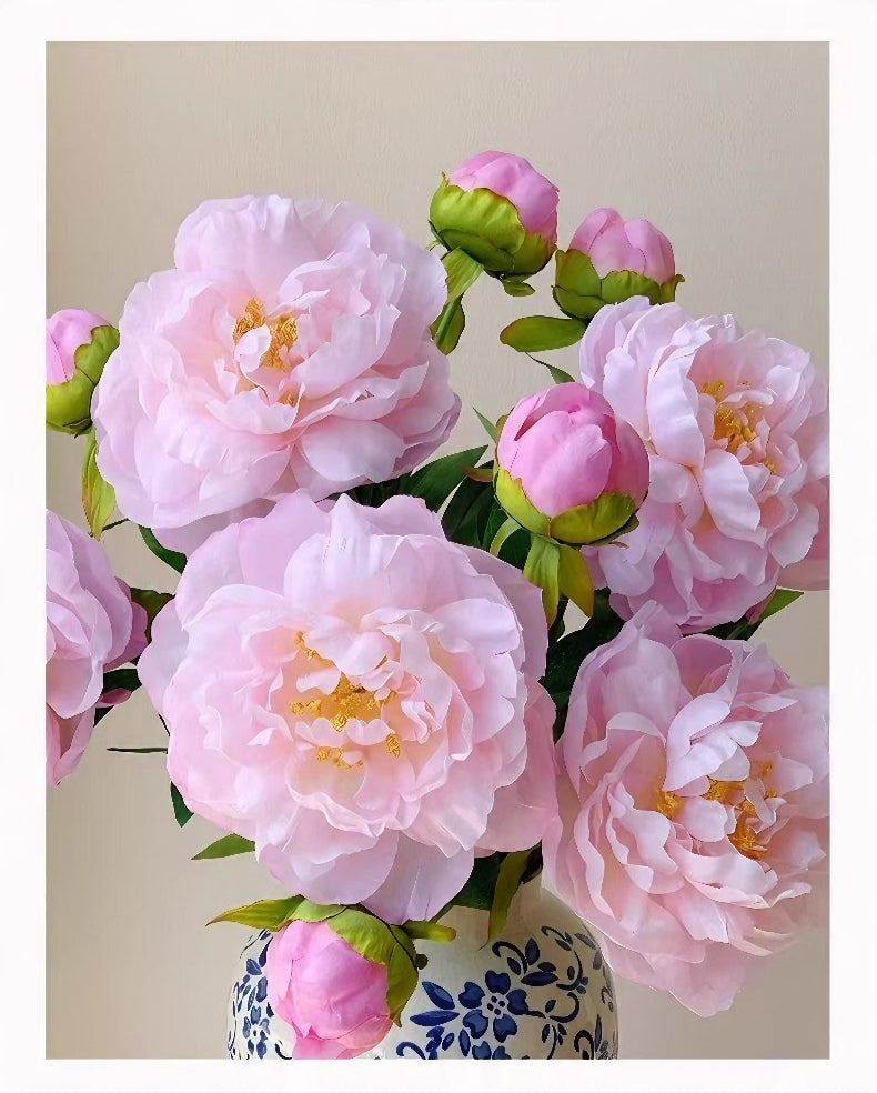 Pink Butterfly Peony Artificial Flower Stem – 65cm Elegant Decorative Flower