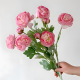 Light Pink Nordic Rose Artificial Flower Stem – 21 Inch Triple Bloom