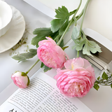 Light Pink Nordic Rose Artificial Flower Stem – 21 Inch Triple Bloom