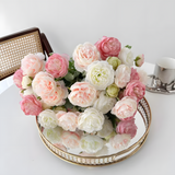 Deep Pink Nordic Rose Artificial Flower Stem – 21 Inch Triple Bloom