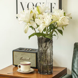 Transparent Black Crystal Glass Vase