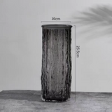 Transparent Black Crystal Glass Vase