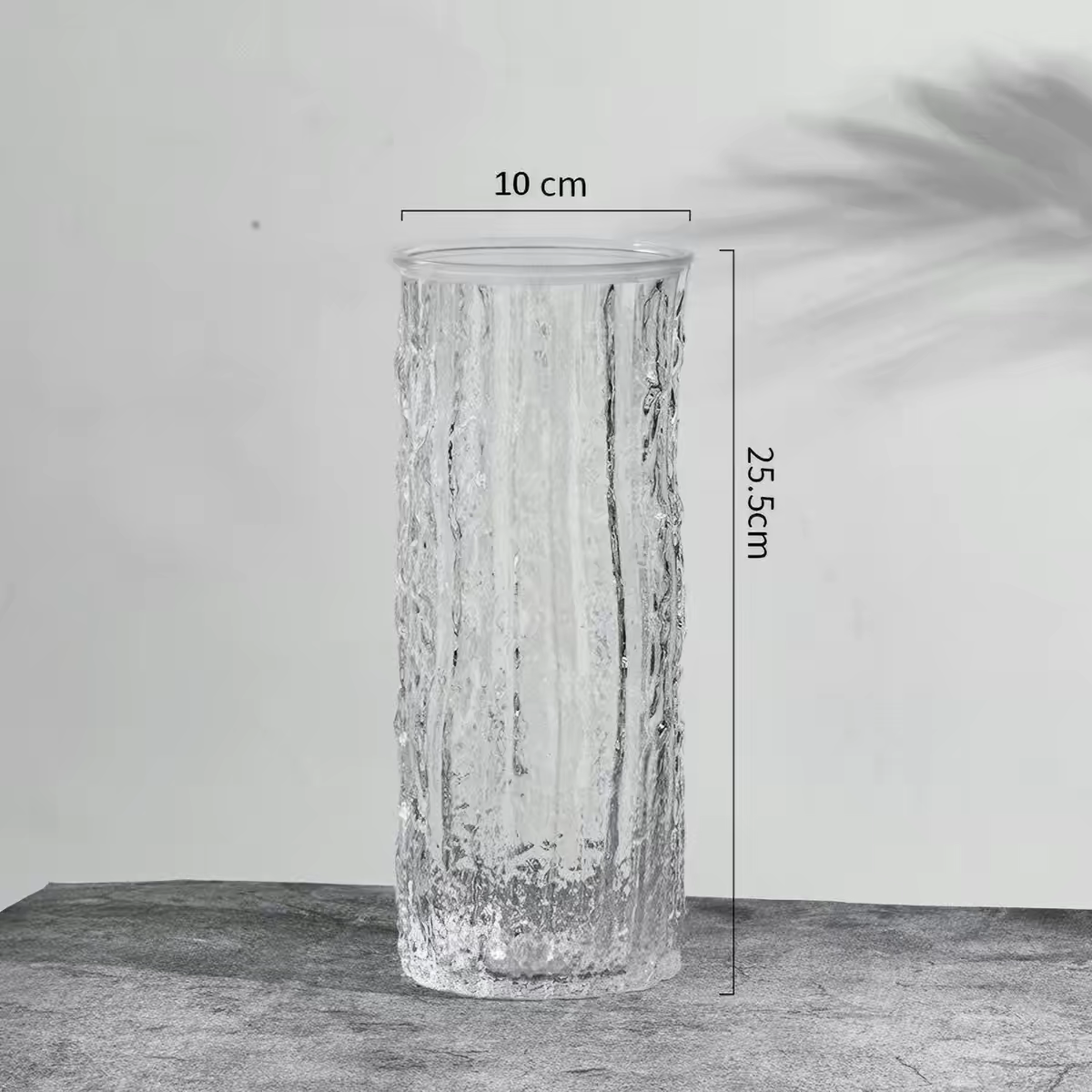 Transparent White Crystal Glass Vase